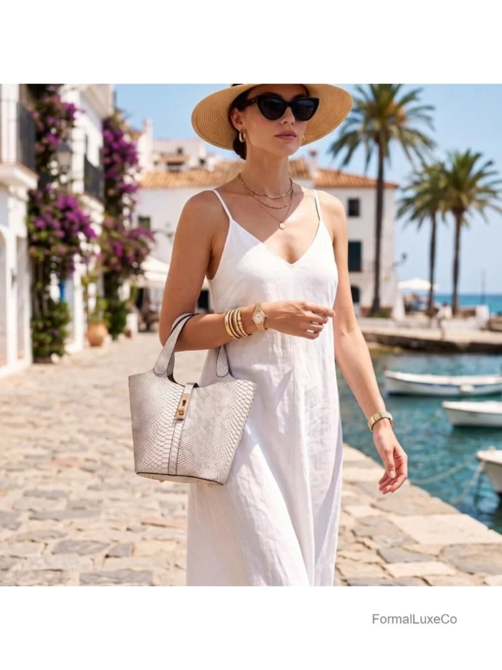 Women Crocodile Pattern Faux Leather Satchel Handbag Tote with Detachable Clutch